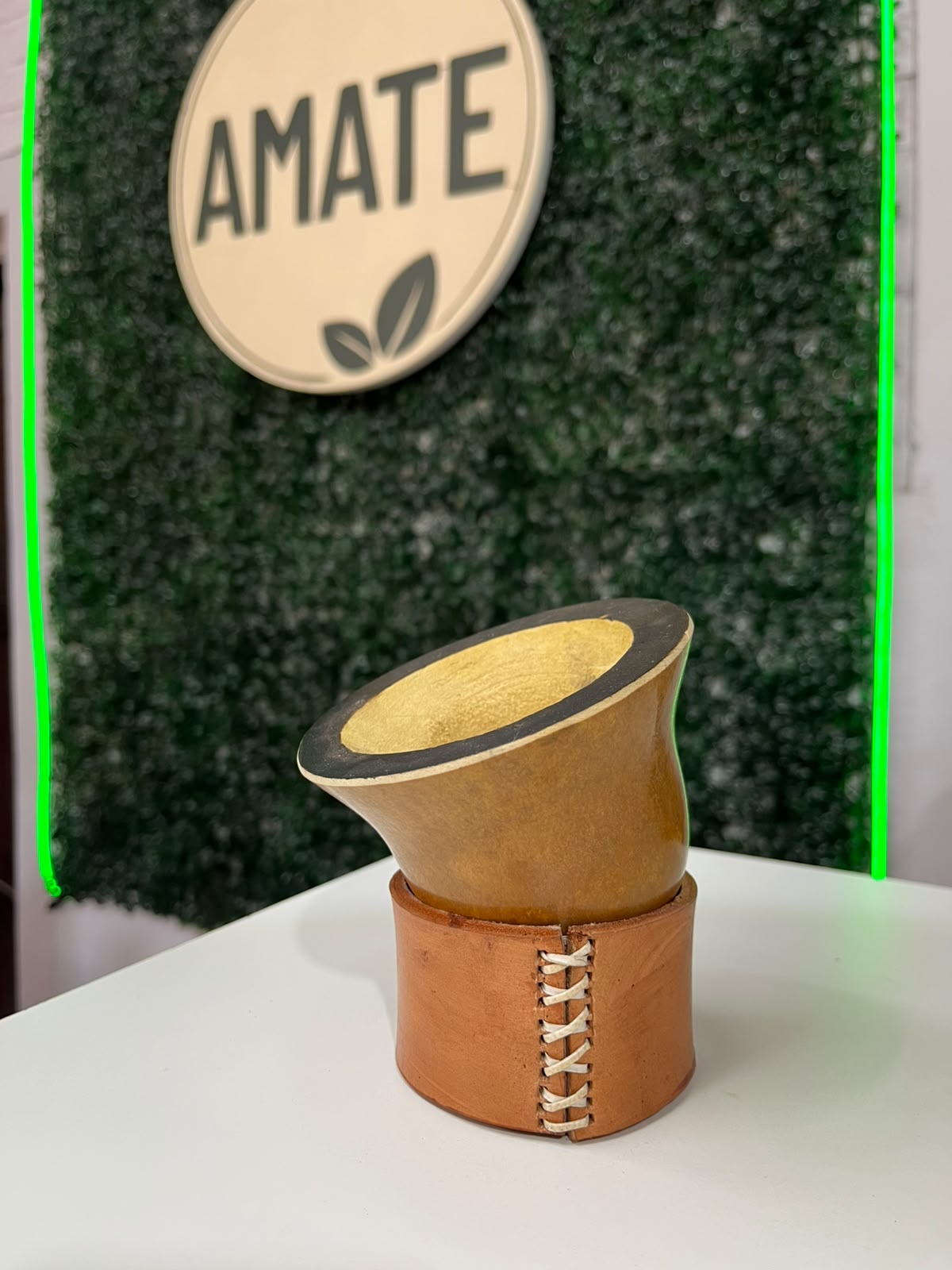 MATE CRIOLLO BASE DE CUERO - imagen 3