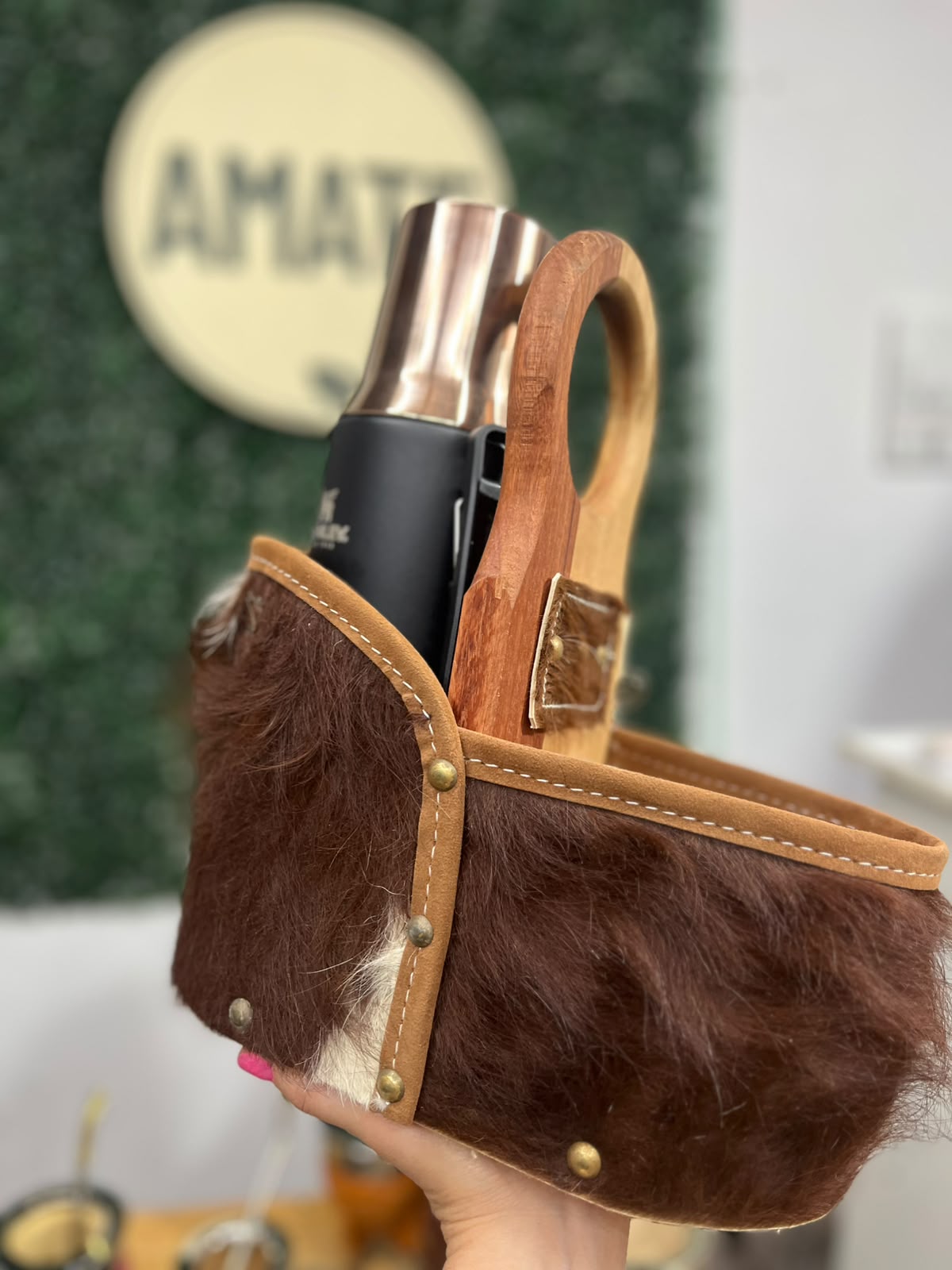 MATERA CUERO CON PELO
